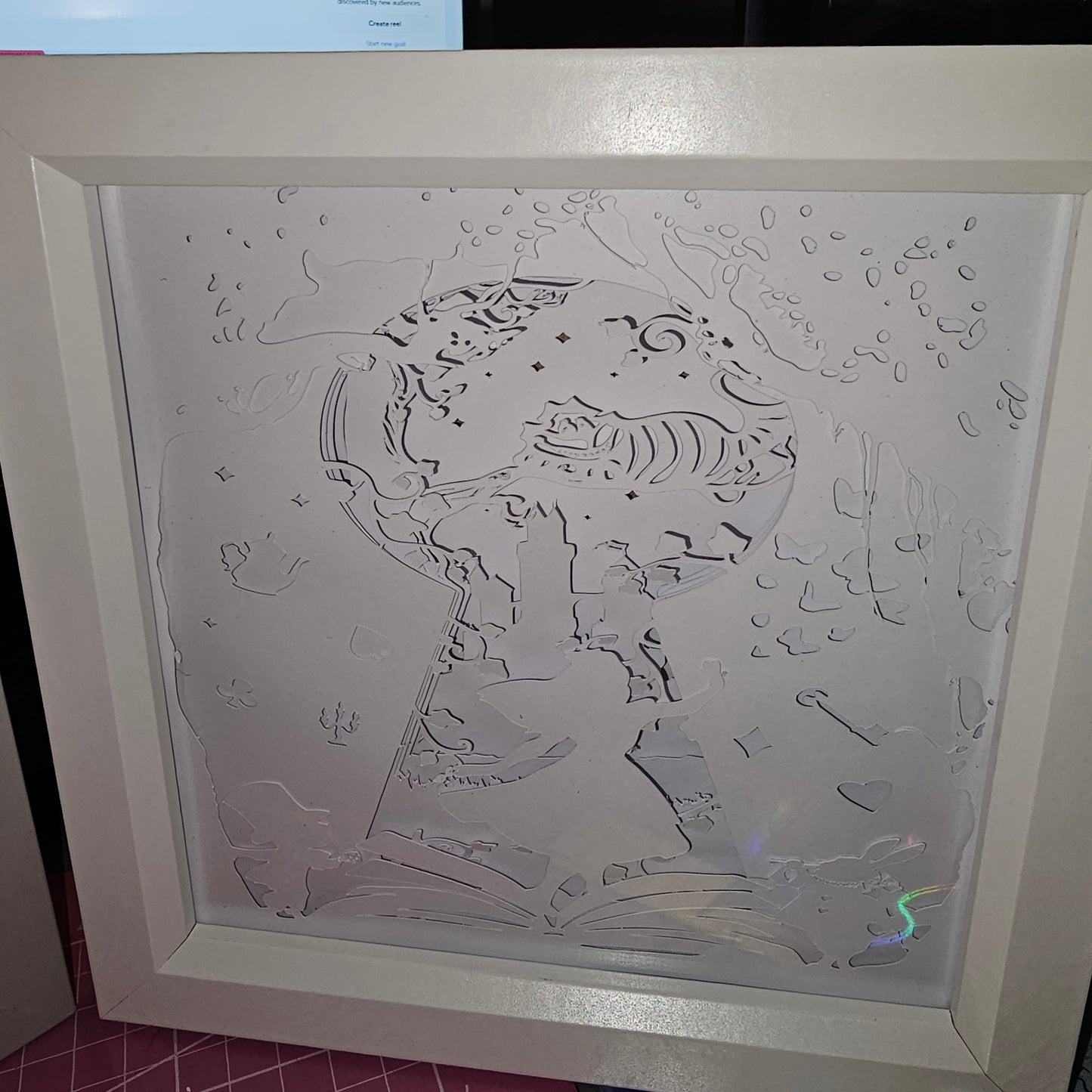 Whimsical wonderland Shadow box / light box | the looking glass | birthday gift | mothers day gift