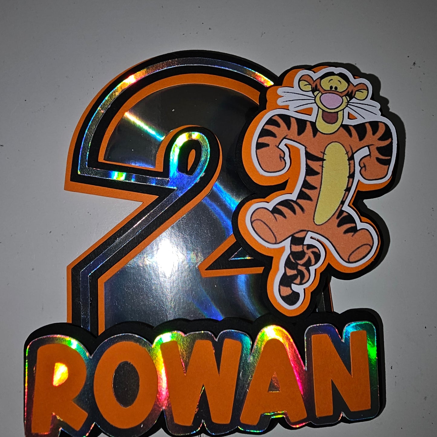 Bouncy Tiger cake topper | personalised cake topper | bespoke cake topper | birthday cake topper | celebration topper | cake sign