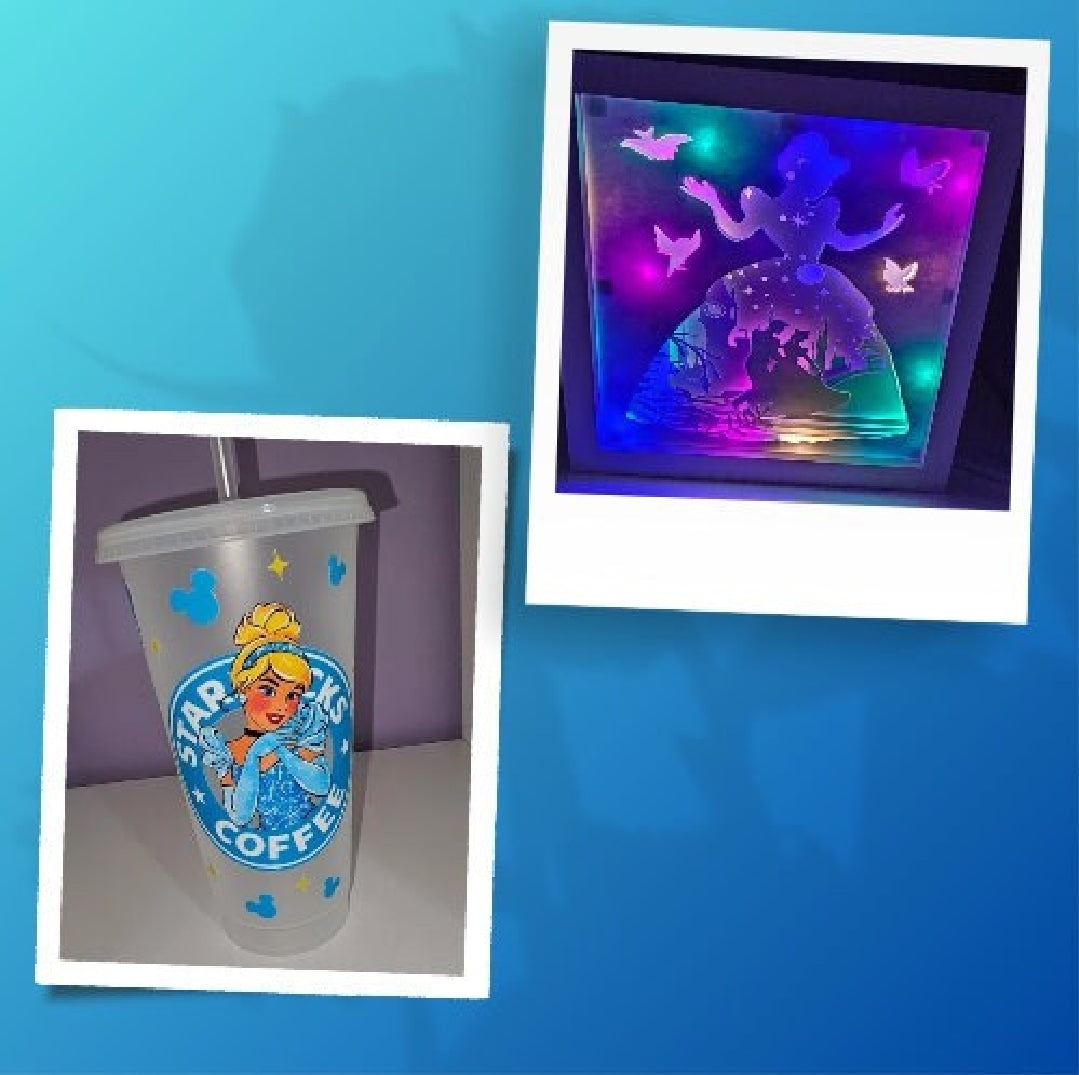 Enchanted Princess Shadowbox and Cold Cup Gift Set β A Magical Duo for Dreamers
