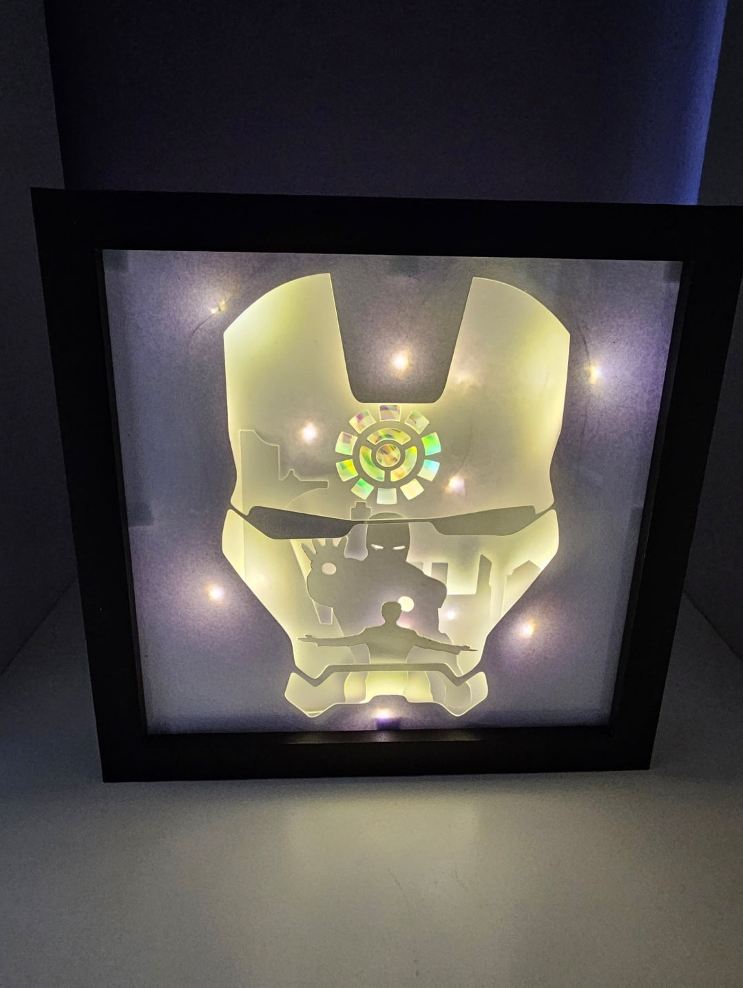Armoured Hero Shadow box / light box | | birthday gift | christmas gift