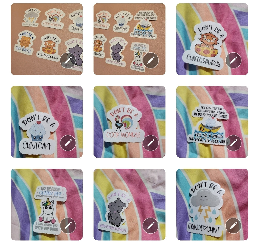 Sweary swear word sticker bundle