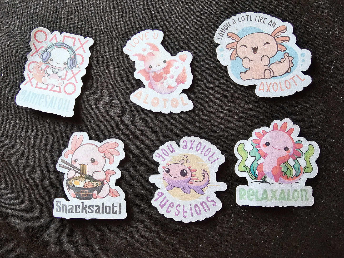 Axolotl stickers | you ask alotl questions | laptop stickers