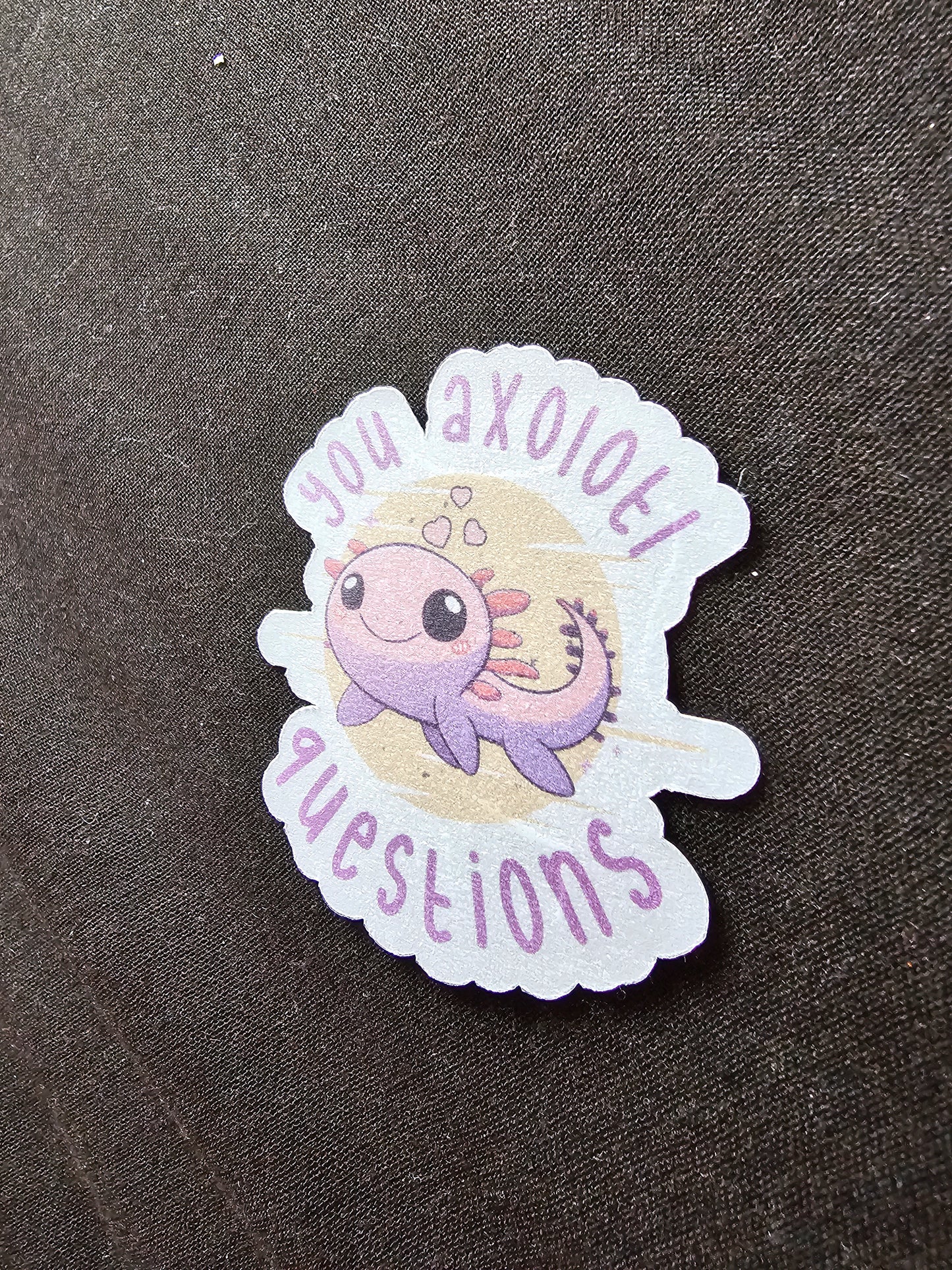 Axolotl stickers | you ask alotl questions | laptop stickers