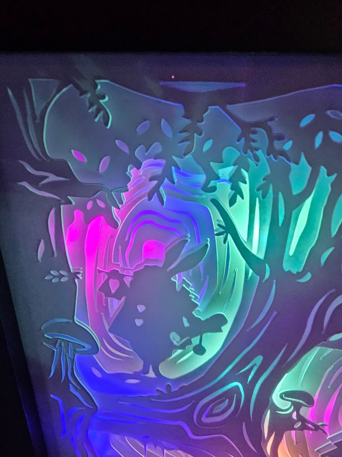 Down the rabbit hole Shadow box / light box | Alice and the white rabbit | birthday gift | mothers day gift