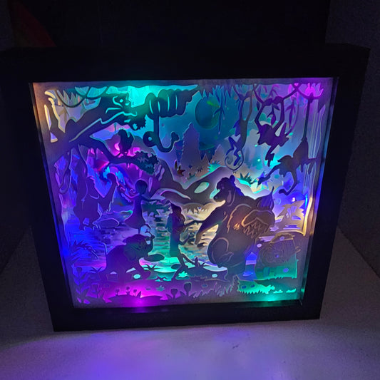 Jungle Friends Shadowbox | birthday gift | christmas gift