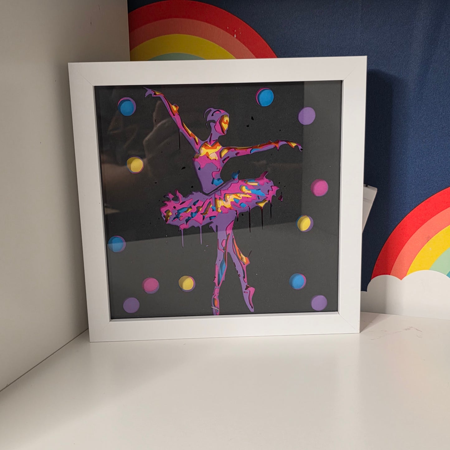 Light Up Ballerina Shadow Box – LED Dance Room Decor
