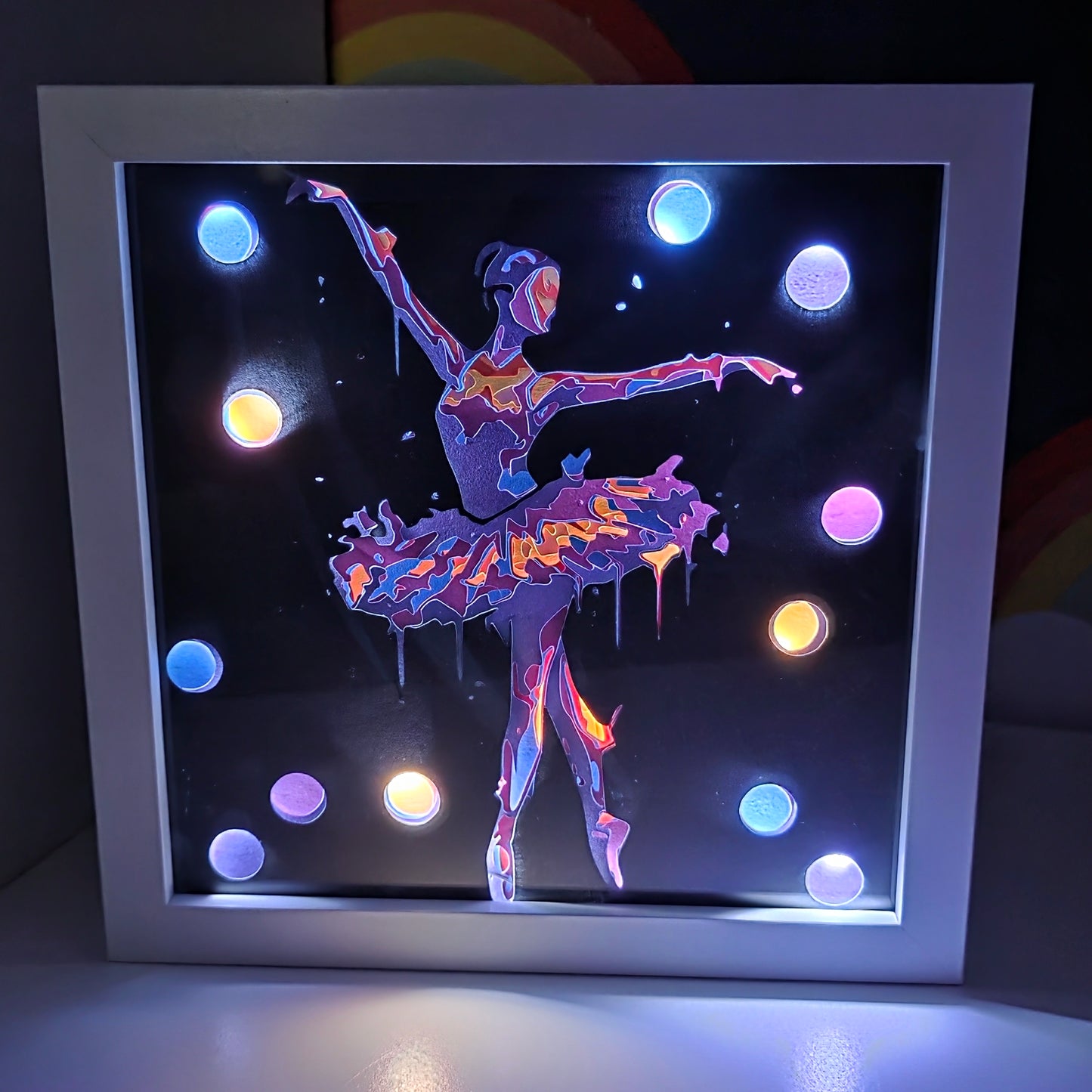 Light Up Ballerina Shadow Box – LED Dance Room Decor