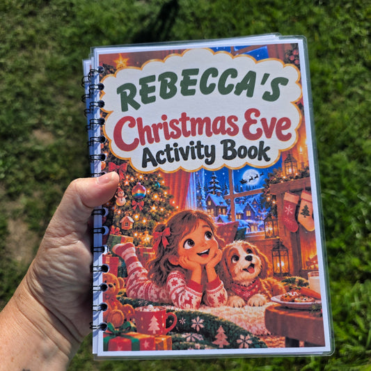Personalised Christmas Activity Book for Kids | Christmas Eve or Christmas Activity Book