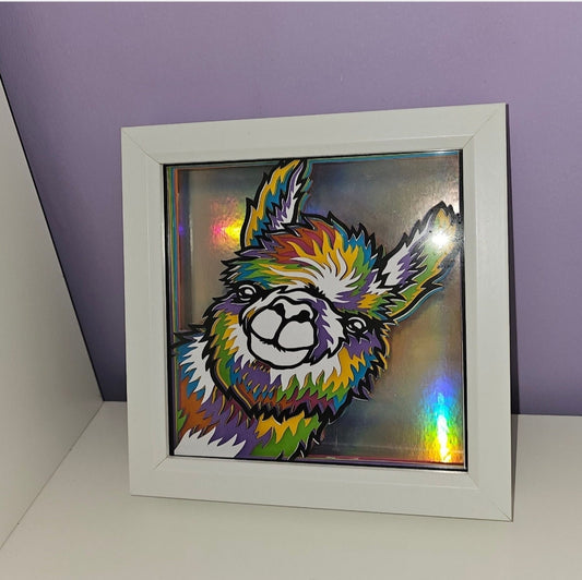 Drama llama shadow box birthday gift mothers day gift gift for her gift for son gift for daughter