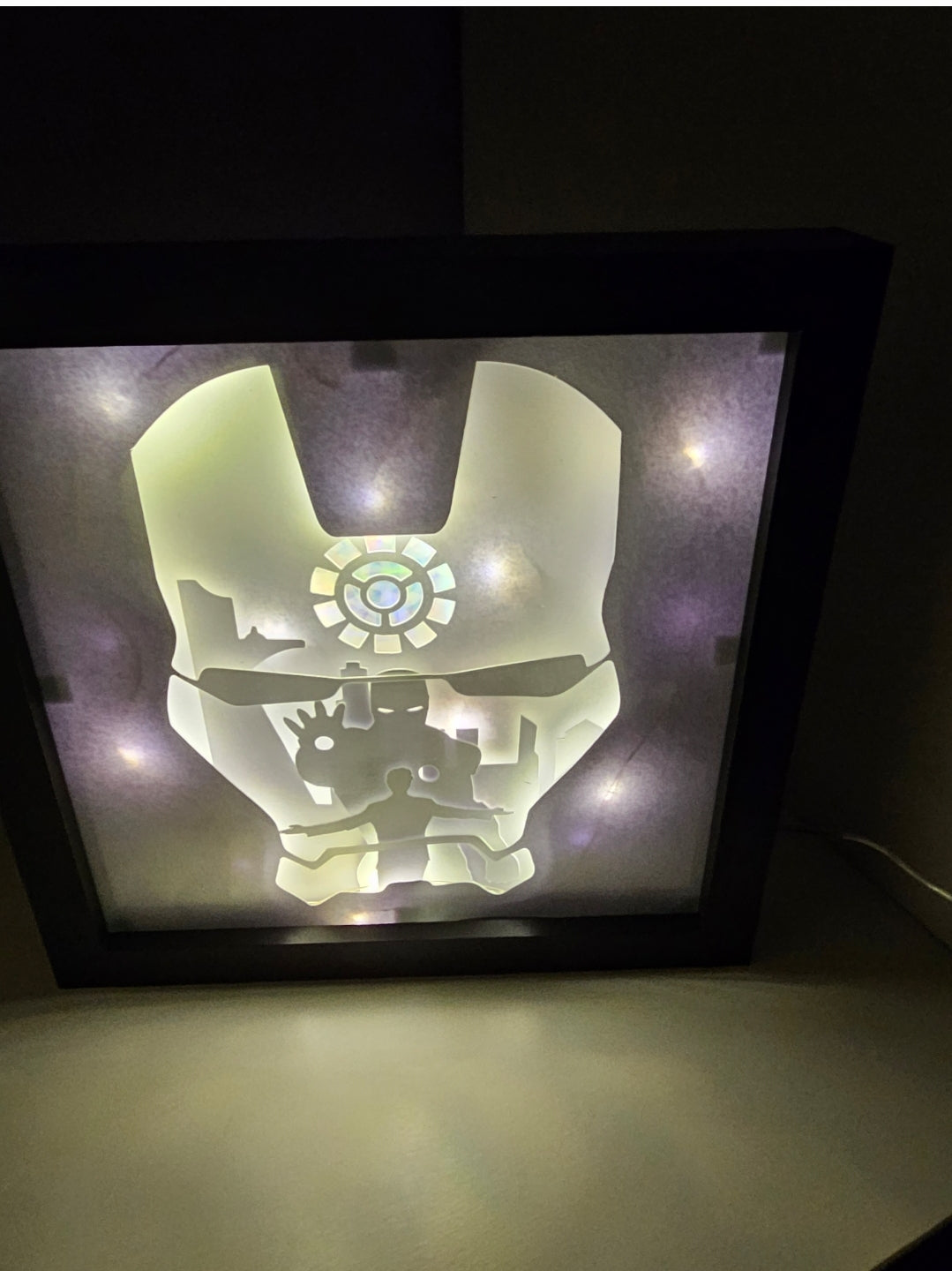 Armoured Hero Shadow box / light box |  | birthday gift | christmas gift