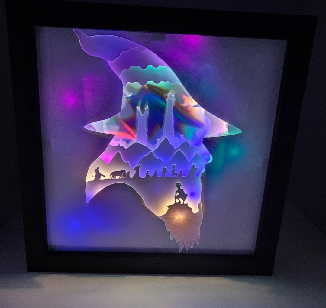 Fellowship of the realms Shadow box | light box | LOTR | birthday gift | christmas gift