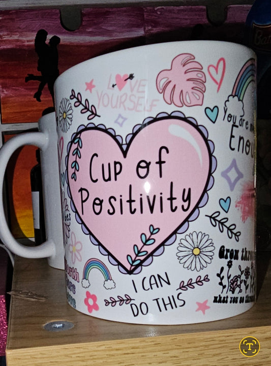 Cup of positivity mug | personalised mug