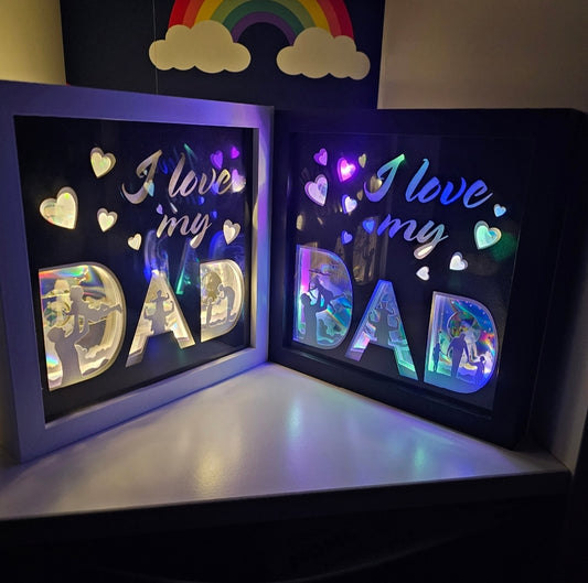 I love my dad Shadow box | light box | birthday gift | fathers day gift