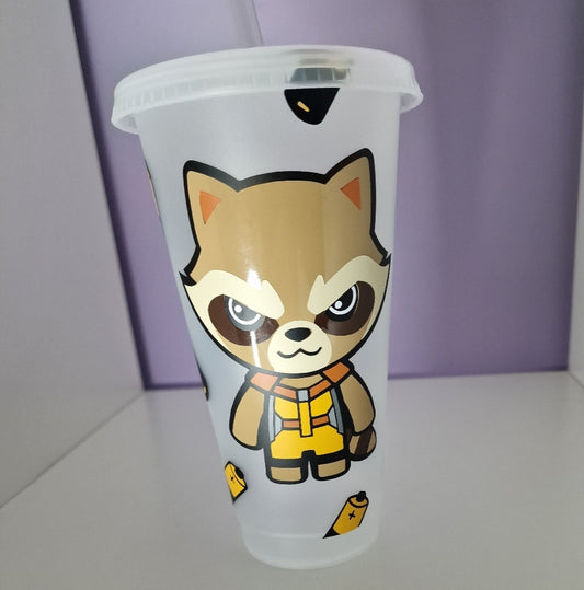 Space Raccoon cold cup | 24 oz | gift for dad | gift for her | fathers day gift