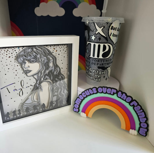 music eras gift set with cold cup and Shadow box | light box | birthday gift | swiftie fan gift