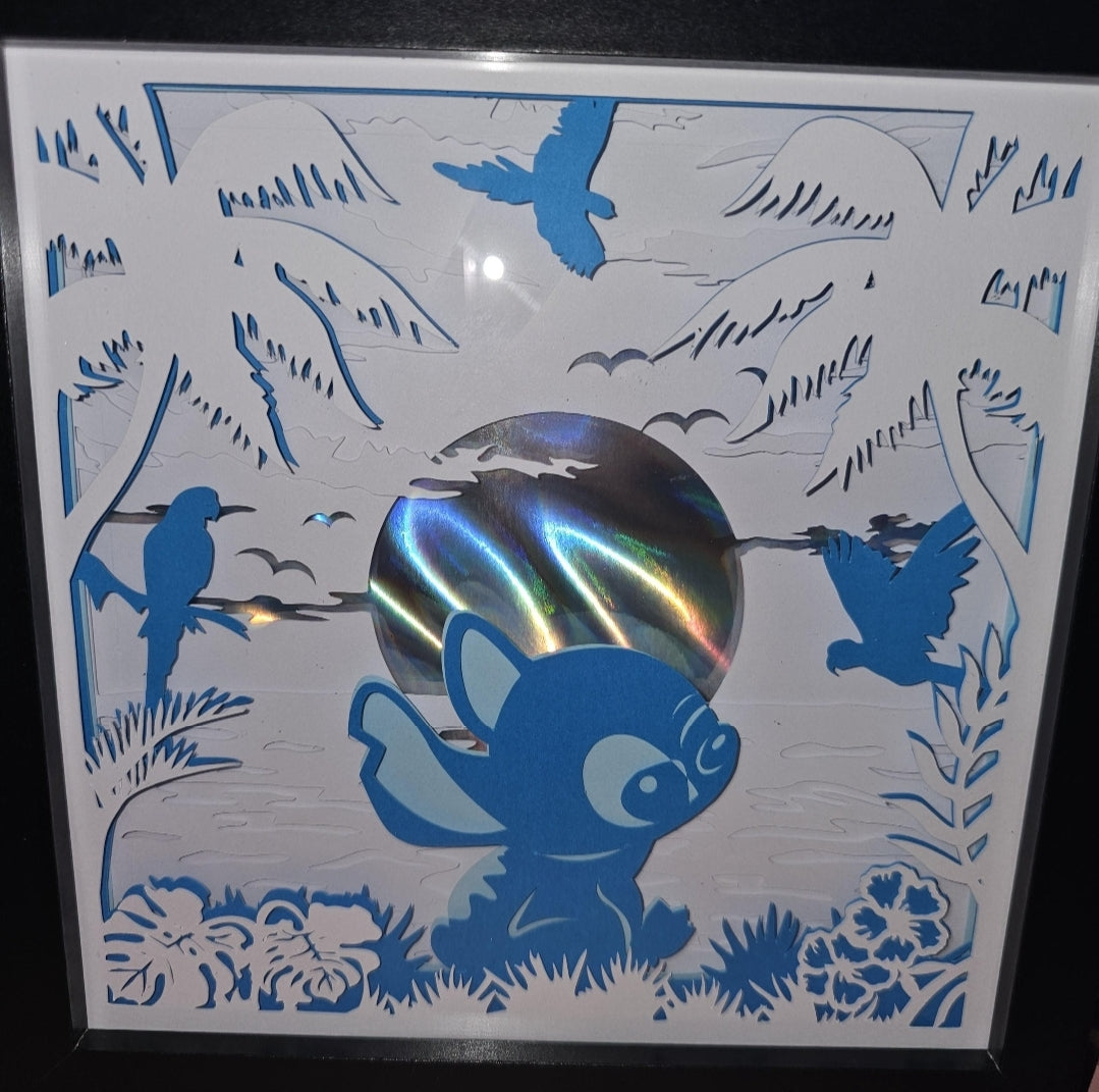 Blue Alien Shadow box  light box | birthday gift | christmas gift