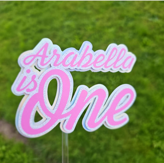 Is one cake topper | personalised cake topper | first birthday cake topper | any age | celebration topper for cakes | cake sign