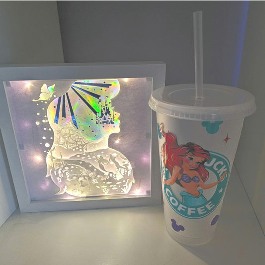 Mermaid Dreams Shadow box & cold cup gift set | birthday | mothers day