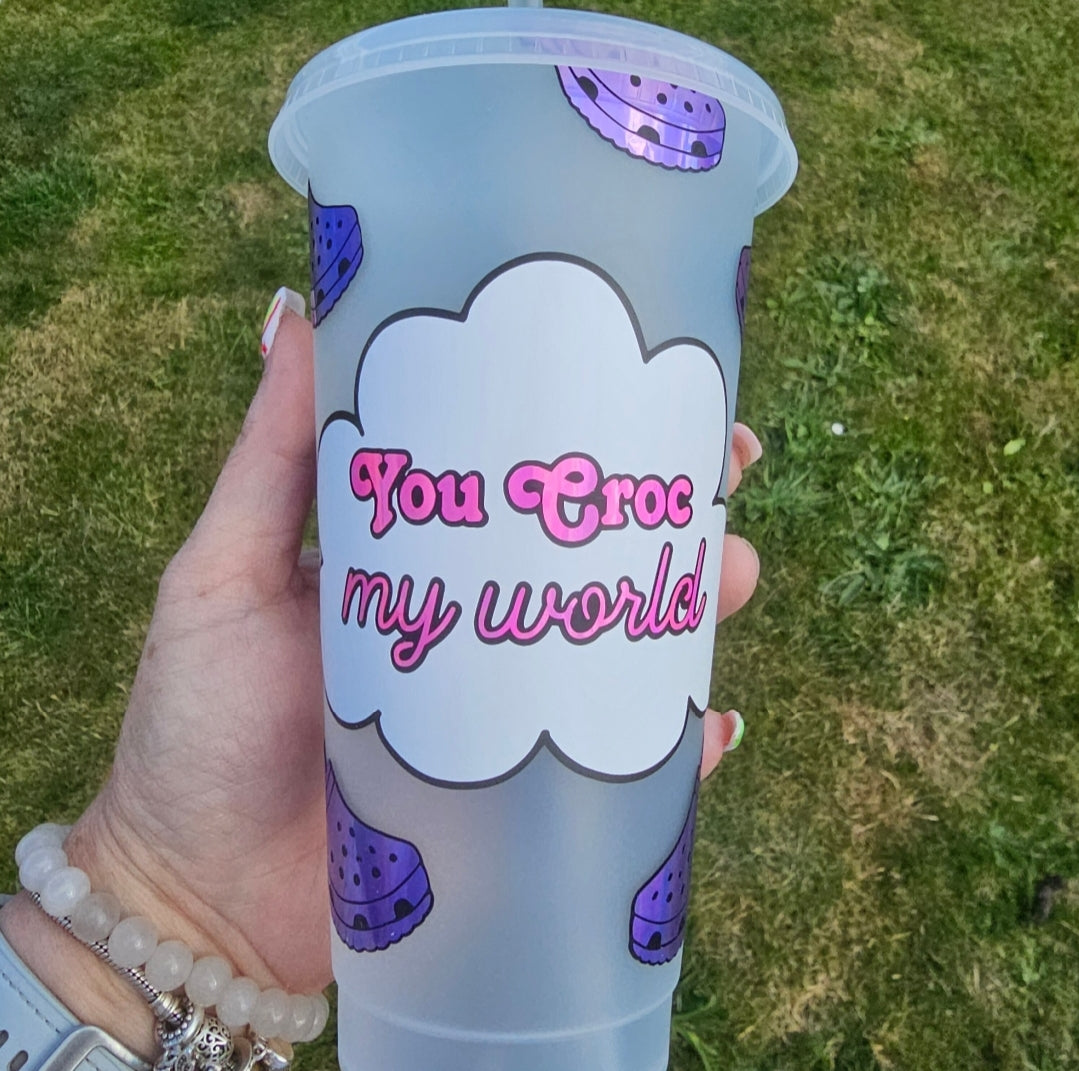 You Croc my world cold cup 24 oz | Croc cold cup