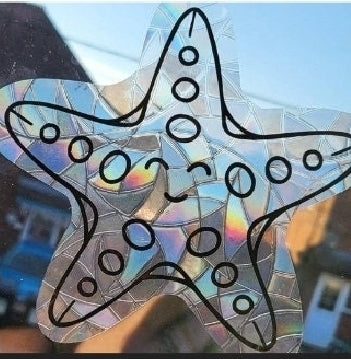 Rainbow window cling, bird saver, window sticker, holographic window sticker
