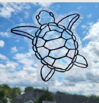 Rainbow window cling, bird saver, window sticker, holographic window sticker