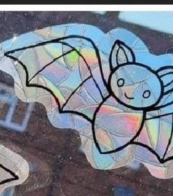 Rainbow window cling, bird saver, window sticker, holographic window sticker