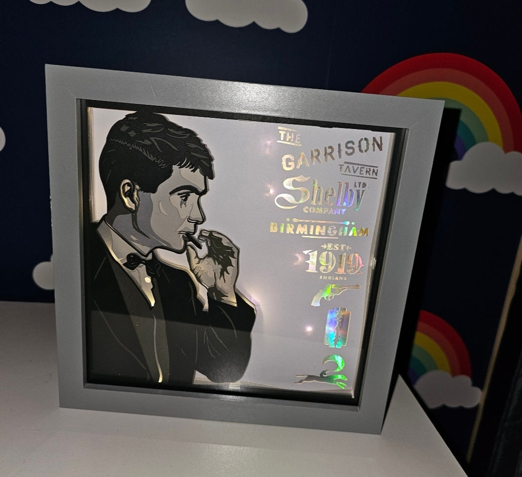 Vintage gangster Shadow box / light box | birthday gift