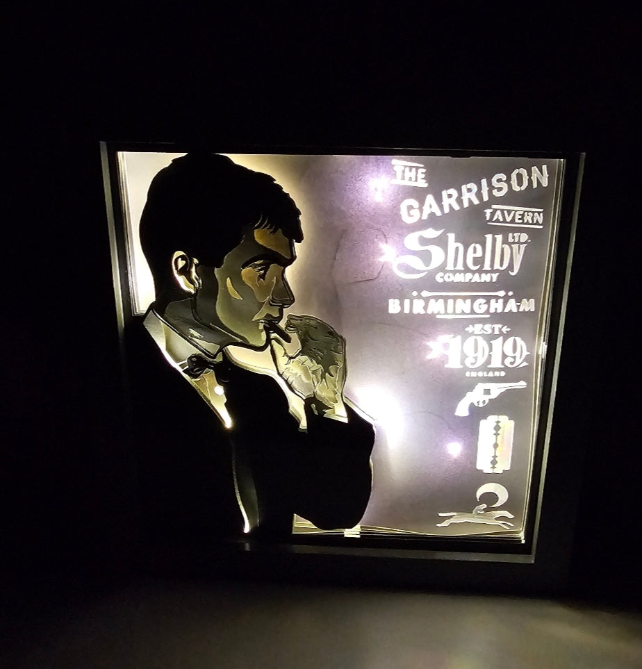 Vintage gangster Shadow box / light box | birthday gift