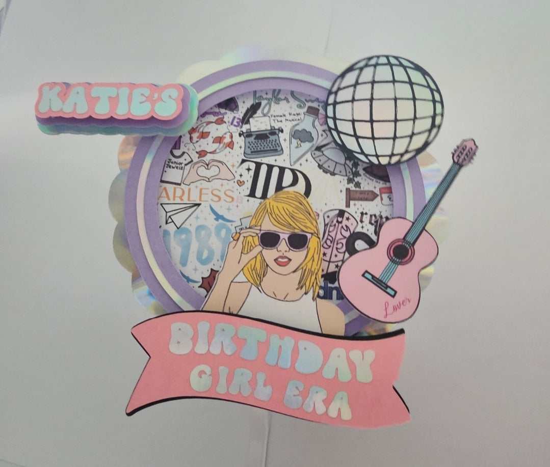 Pop star inspired cake topper | personalised cake topper | bespoke cake topper | celebration topper for cakes | cake sign