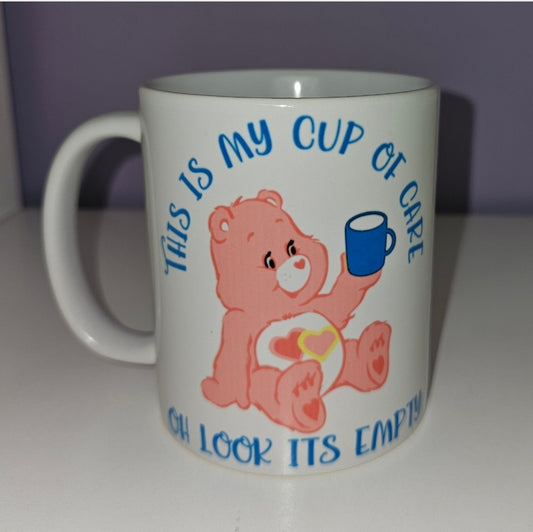 Cup of care swear mug | swear bear mug | personalised mug | swear bear cup