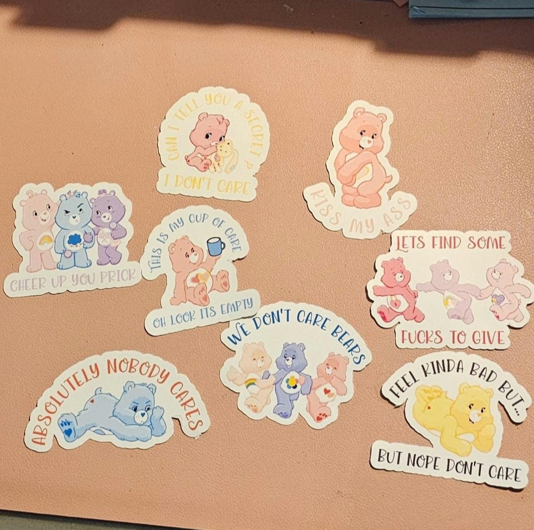 Swear bear | Naughty care bear | Carebears | Sweary stickers | volume 2