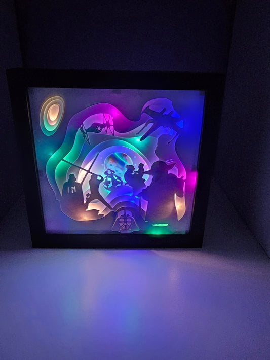 Galactic Adventure shadow box light box