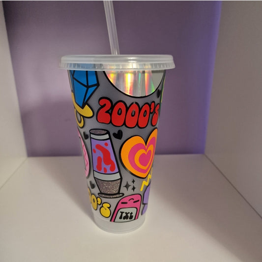 Year 2000s cold cup 24oz | lava lamp | tamagotchi | gift for her | retro