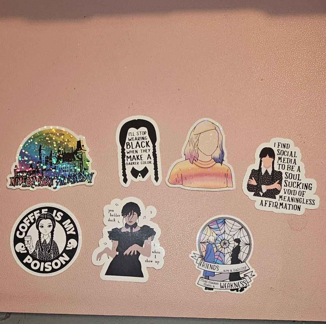 Gothic Girl inspired stickers