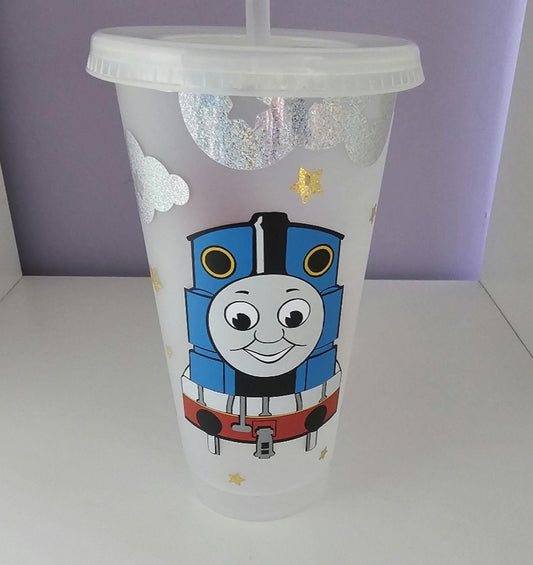 Tommy the train cold cup 24oz | gift for her | gift for him | personalised tumbler