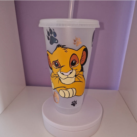 Savanna Majesty cold cup 24 oz with straw | simba cold cup | gift for all occasions |