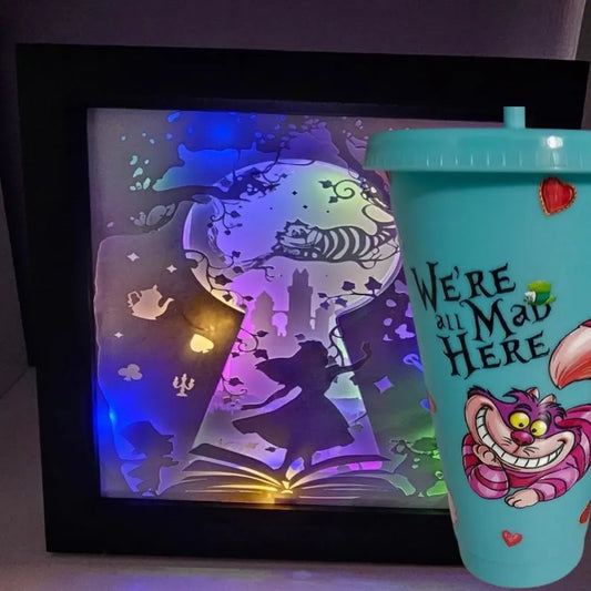 Wonderland Shadow box & cup gift set | birthday | mothers day